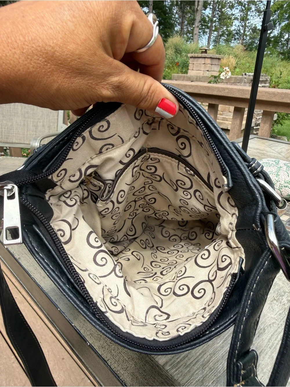EUC Justin West concealed carry messenger purse Western Boho